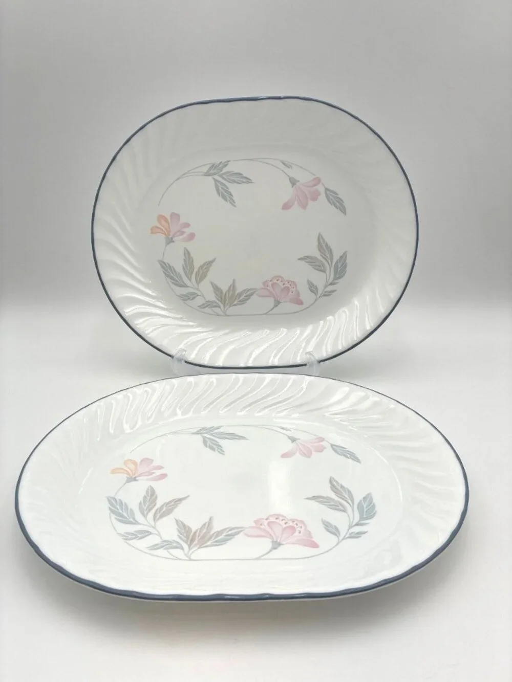 Corelle Pink Trio Oval Serving Platters 12 x 10